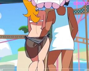 Princess Peach gets fucked by a big cock that ejaculates in her