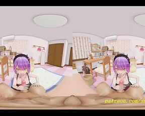 VR180 mmd Towa BlowJob 3d hololive Hentai