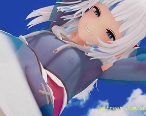 noVR mmd Gura Dance 3d hololive Hentai